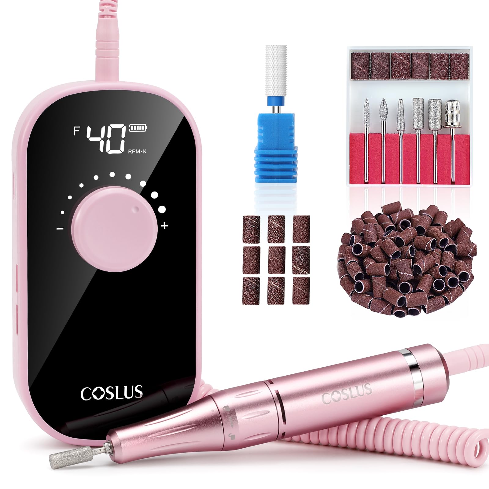 COSLUS Professional Rechargeable Electric Nail Drill 40000 RPM