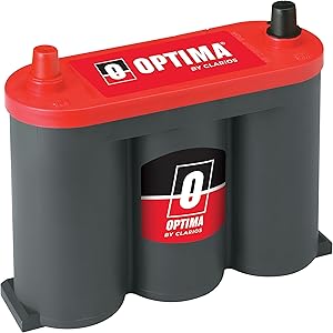 OPTIMA® Batteries High Performance 6V REDTOP® Sealed AGM Car, Truck and SUV Starting Battery, 800 CCA, SAE Terminal, Maintenance Free, Versatile Mounting, 6 Volt