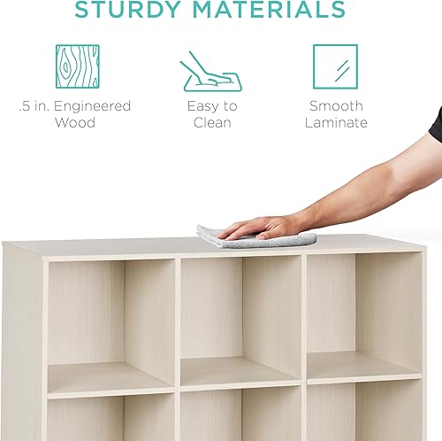 Miniatura 41 de Best Choice Products - Organizador de almacenamiento de 6 cubos, apertura de 13.5 pulgadas, estantería, estante de exhibición, personalizable con 3