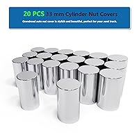 Vista 7 de 20 Pack de cubiertas de tuerca, 33mm por 3-1/2" Rosca en tapa de tuerca cilíndrica de tapa plana ABS cromado plástico antióxido, cubiertas de tuerca