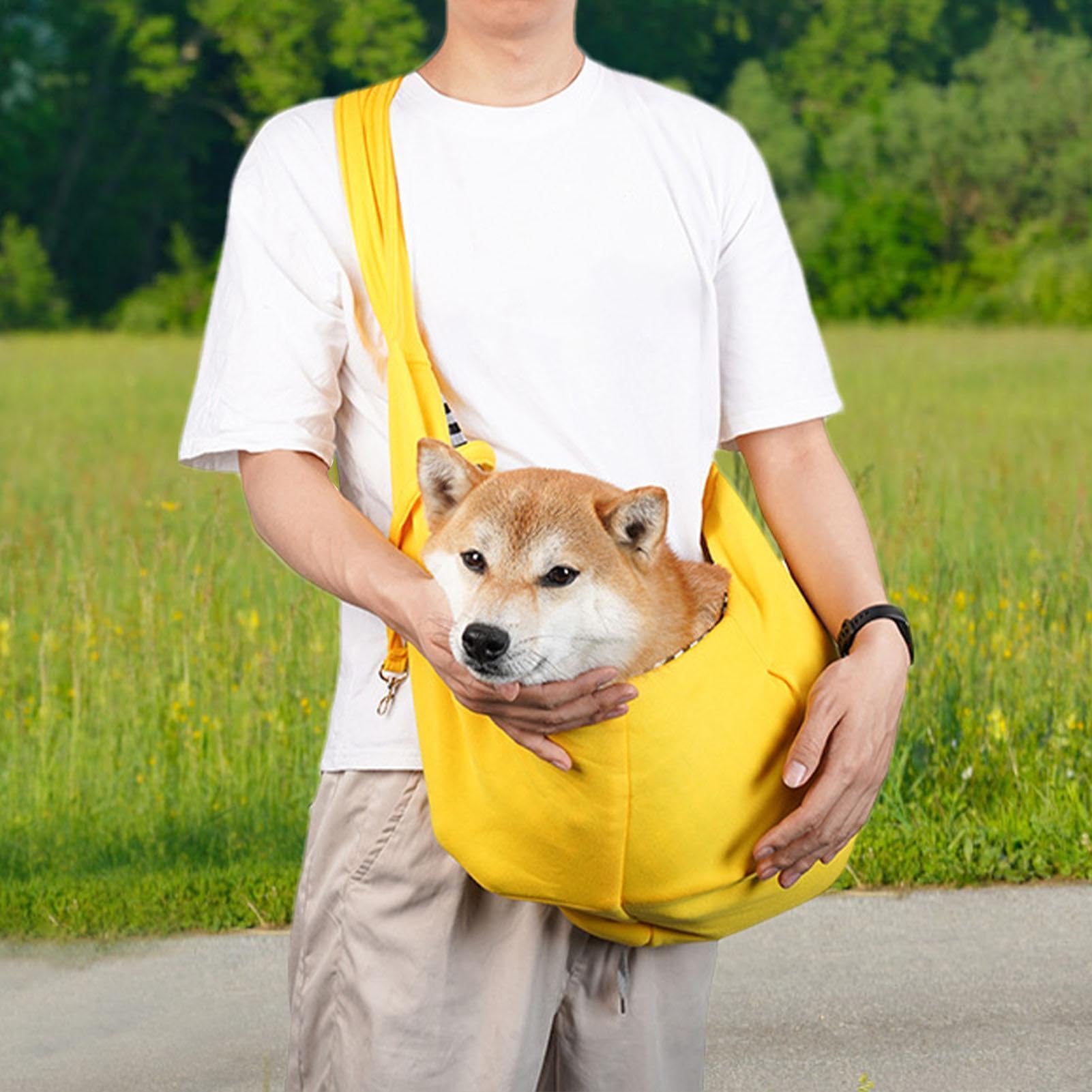 Transportador para perros pequeños y gatos, bolsa reversible para perros pequeños, bolsa ajustable para mascotas, transportador manos libres para viajes, caminar al aire libre