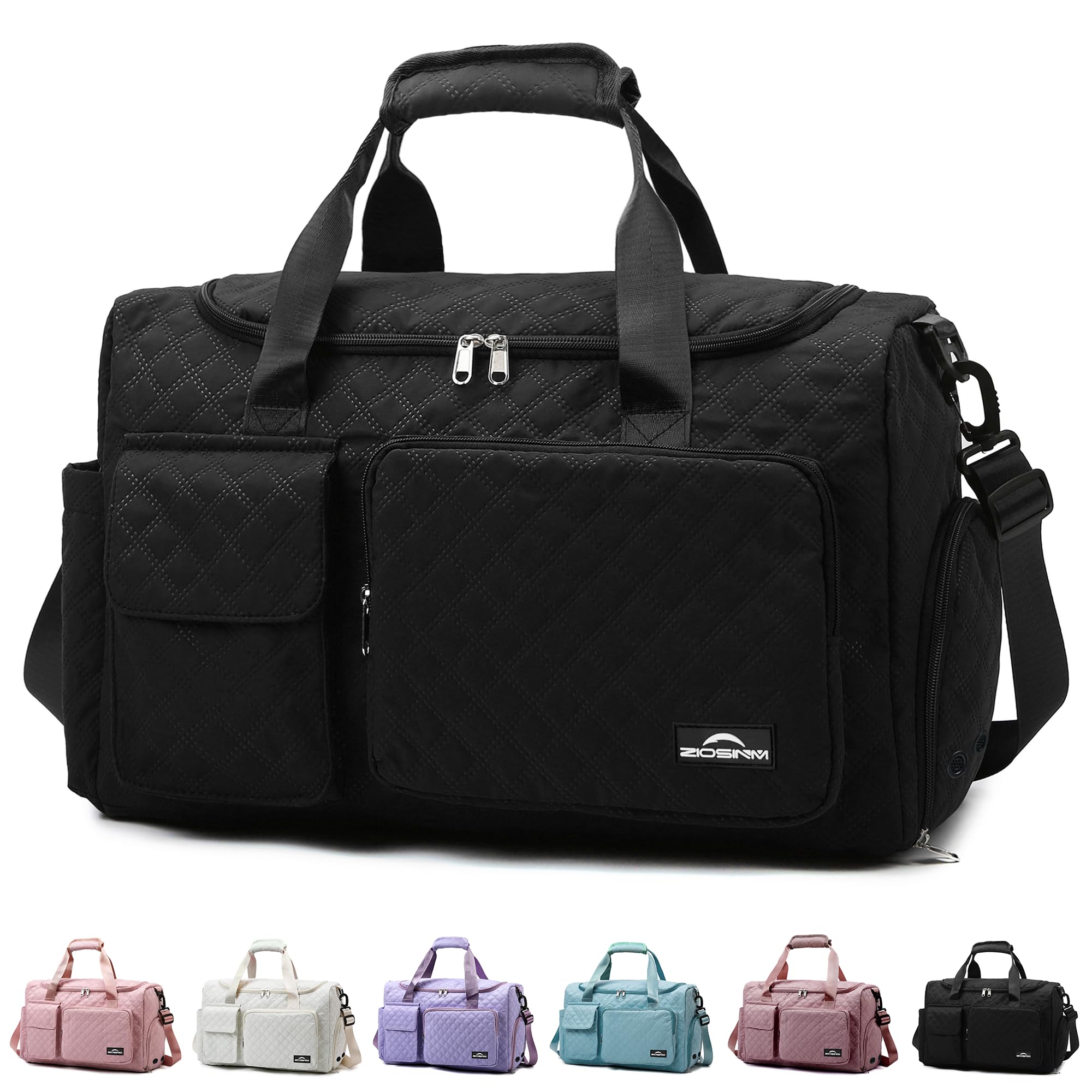 ZIOSINM Sporttasche Damen，Reisetasche mit Nassfach und Schuh