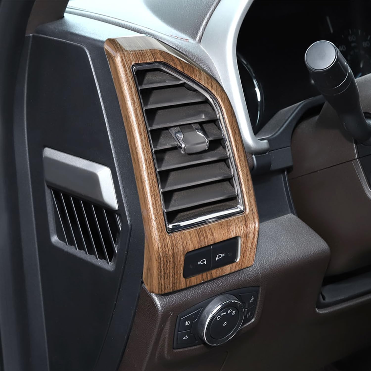 JeCar Wood Grain Dash Vent Cover Trim for Ford F150 2015 2016 2017 2018 2019 2020