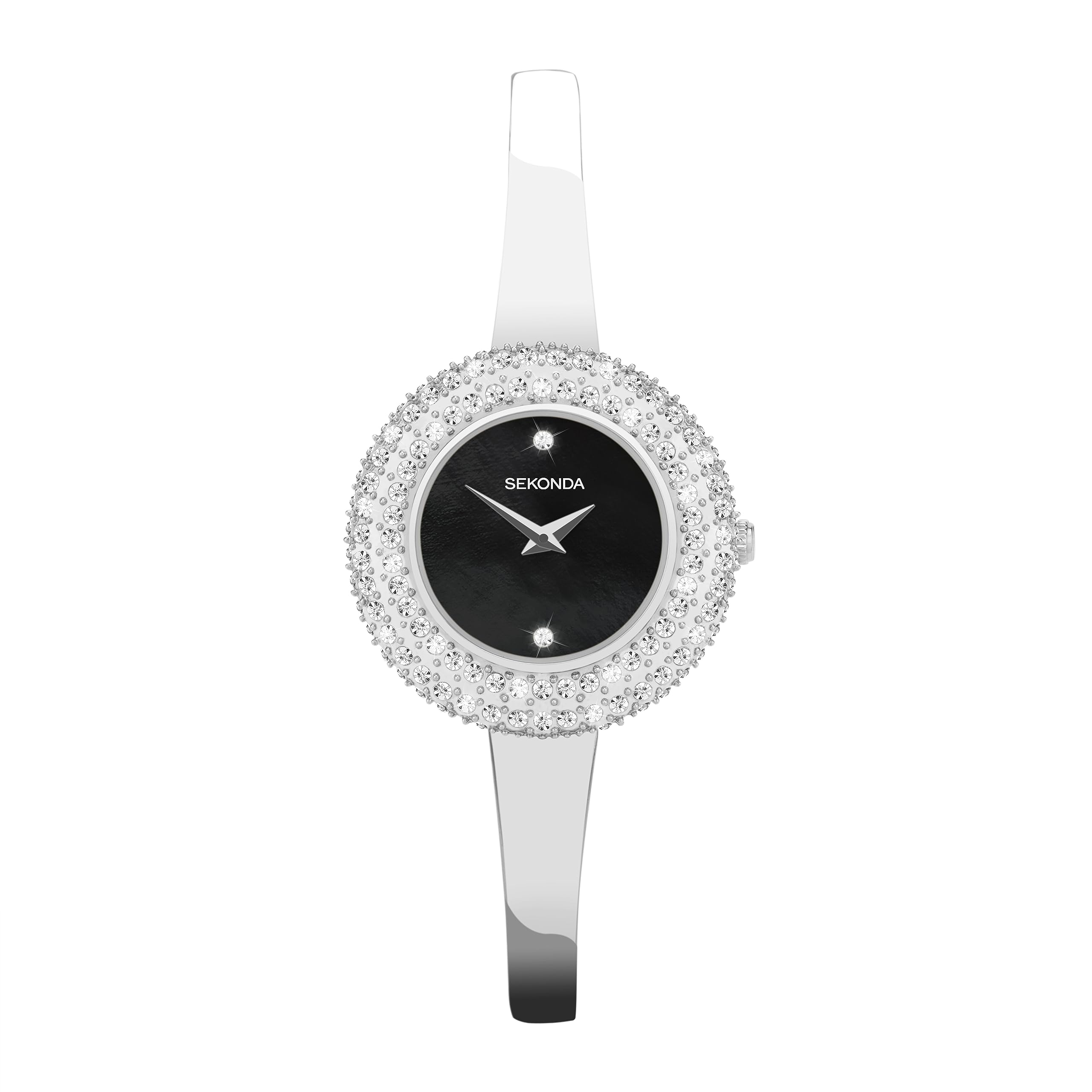 Sekonda Women's Silver/Black Radiance Watch | Brass Case & Bracelet With Dial | 40630