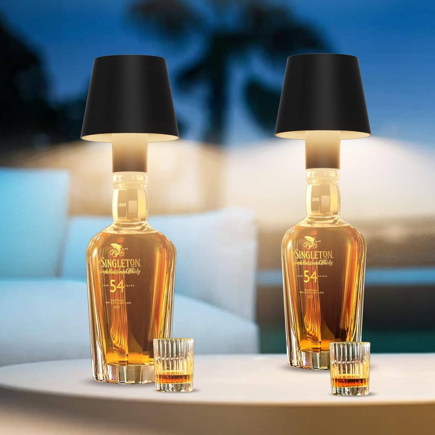 2 Pack LED Rechargeable Table Lamp Dimmable Bottle Lamp 3000k-6000k? IP54 Wireless Touch Table Lamp for Indoor and Outdoor, 5500 mAh Portable Metal for Family, Restaurant & Bar(Black) Black-a 2 Pack-3 Color