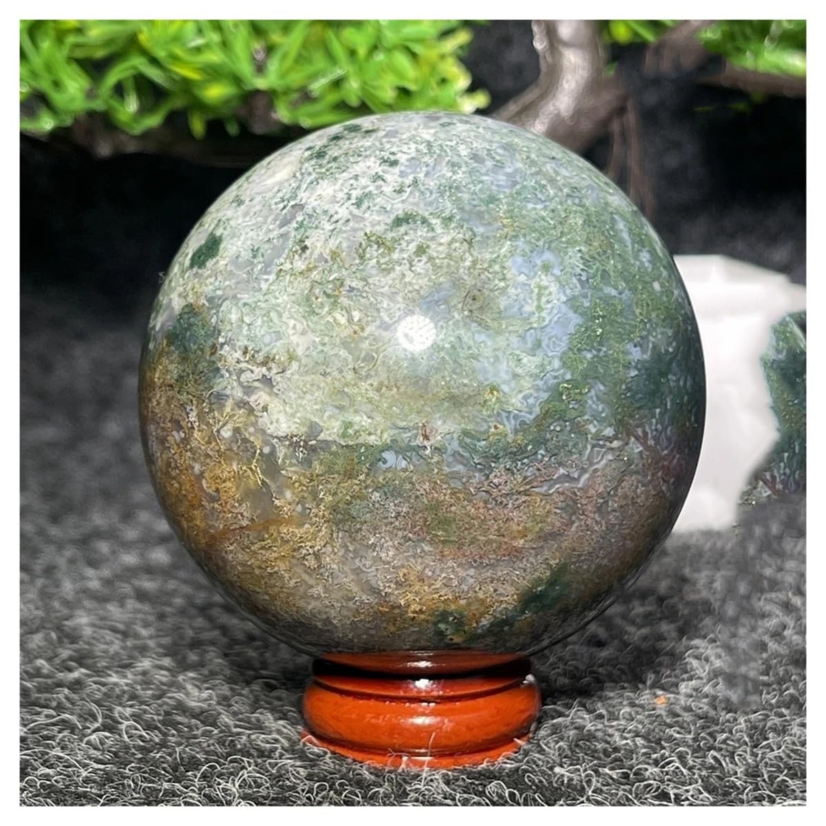 LQYXGS Crystal Stone Home Decor More Than 60mm Natural Agate Sphere Home Decoration(426g 67mm)