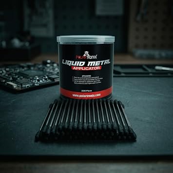 PolarTronix iquid Metal Applicator 200 Pieces - Easy Spreadability - for All Devices PS5, CPU, GPU, Series S, Series X