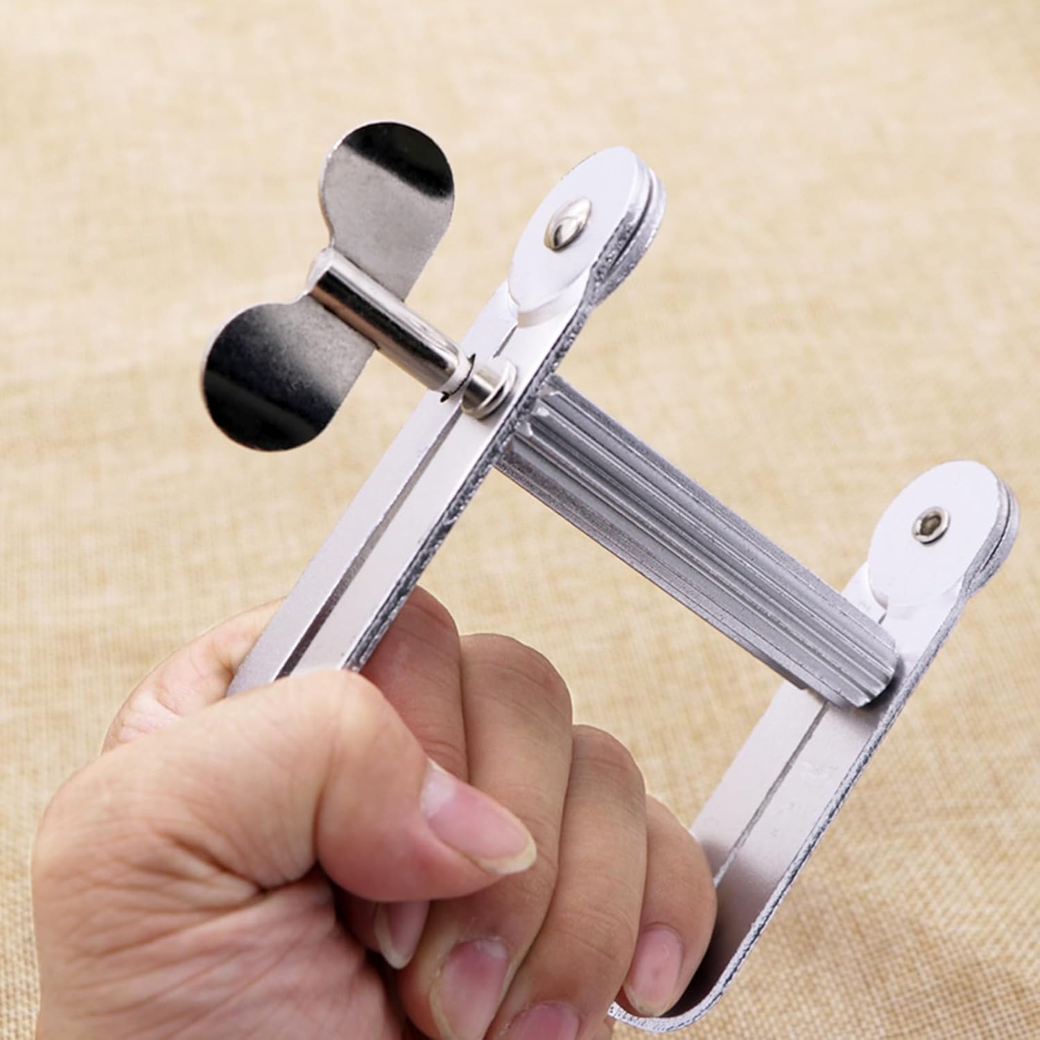 Aluminum Alloy Squeezer Tool for Hair Dye and Toothpaste Silver image 4