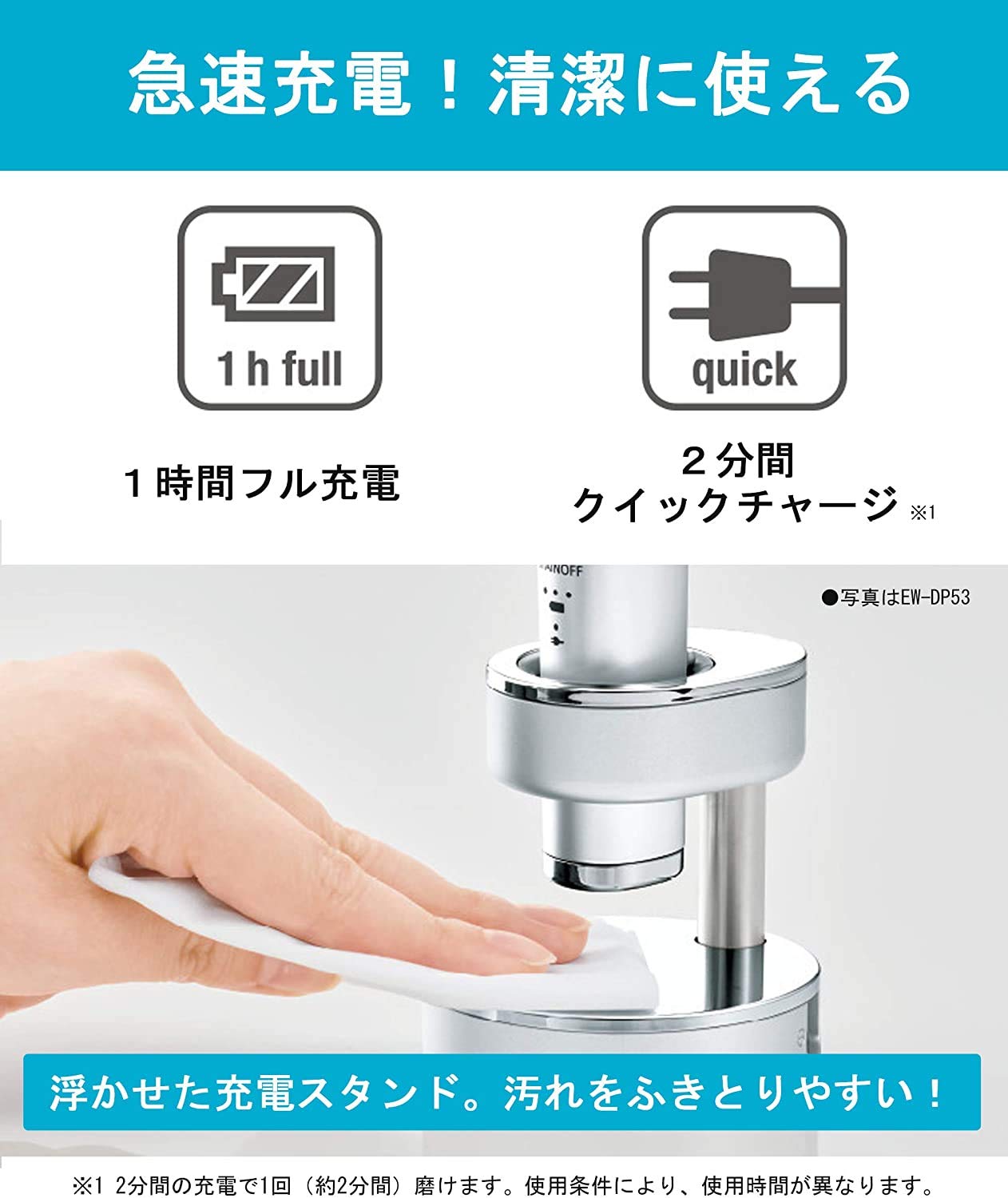 Amazon | パナソニック 電動歯ブラシ ドルツ シルバー EW-DP53-S 