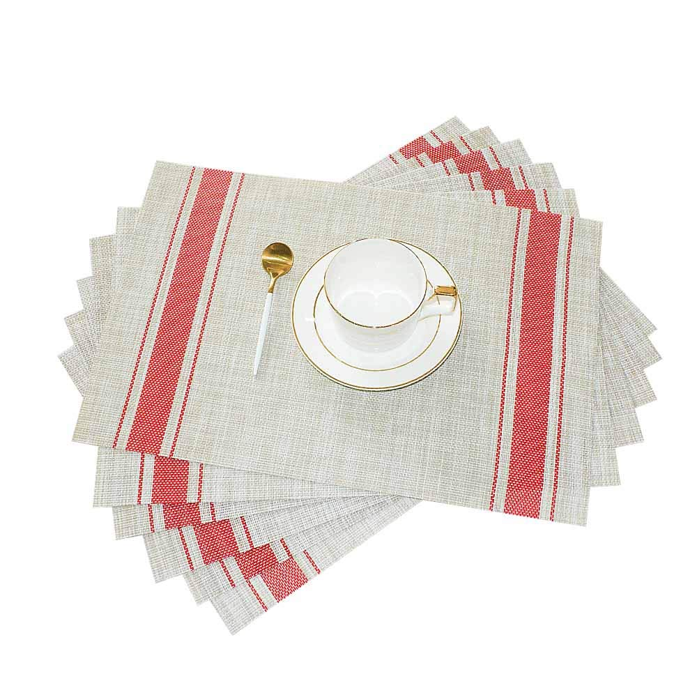 GIVERARE Manteles Individuales, Resistentes al Calor, de Vinilo, Antideslizantes, Lavables, de PVC