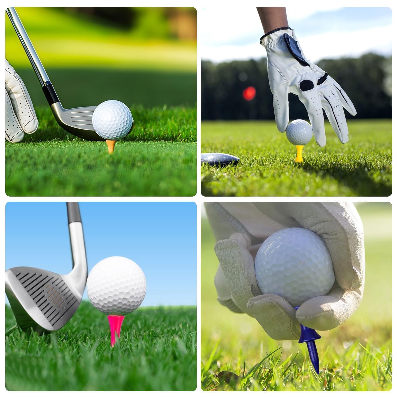 Tees de Golf Plástico Reutilizables para Práctica de Golf Accesorios