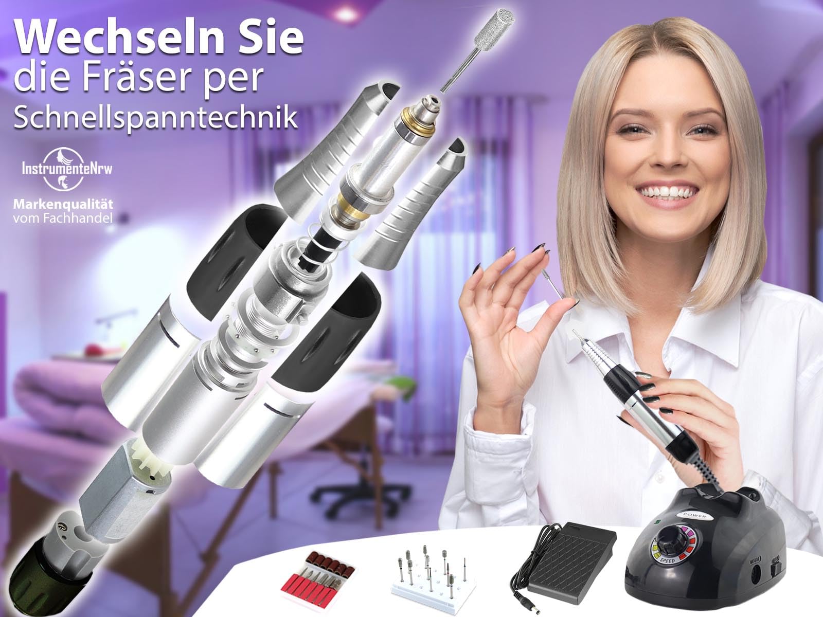 Pediküre-Set Fußpflege-Set mit Profi Fußpflegegerät
