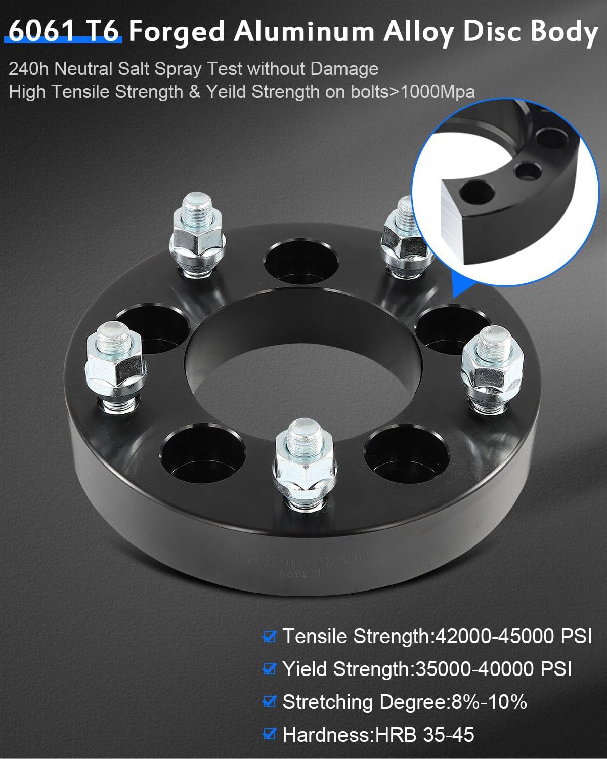 ECCPP Change your bolt pattern from 5x4.75 to 5x5.5 Wheel Adapters Conversion 1.25 inch 5 lug Fit for GMC Sonoma 1991-2004| for Cadillac XLR 2004-2009 | for Chevrolet Corvette 1984-2019-2PCS