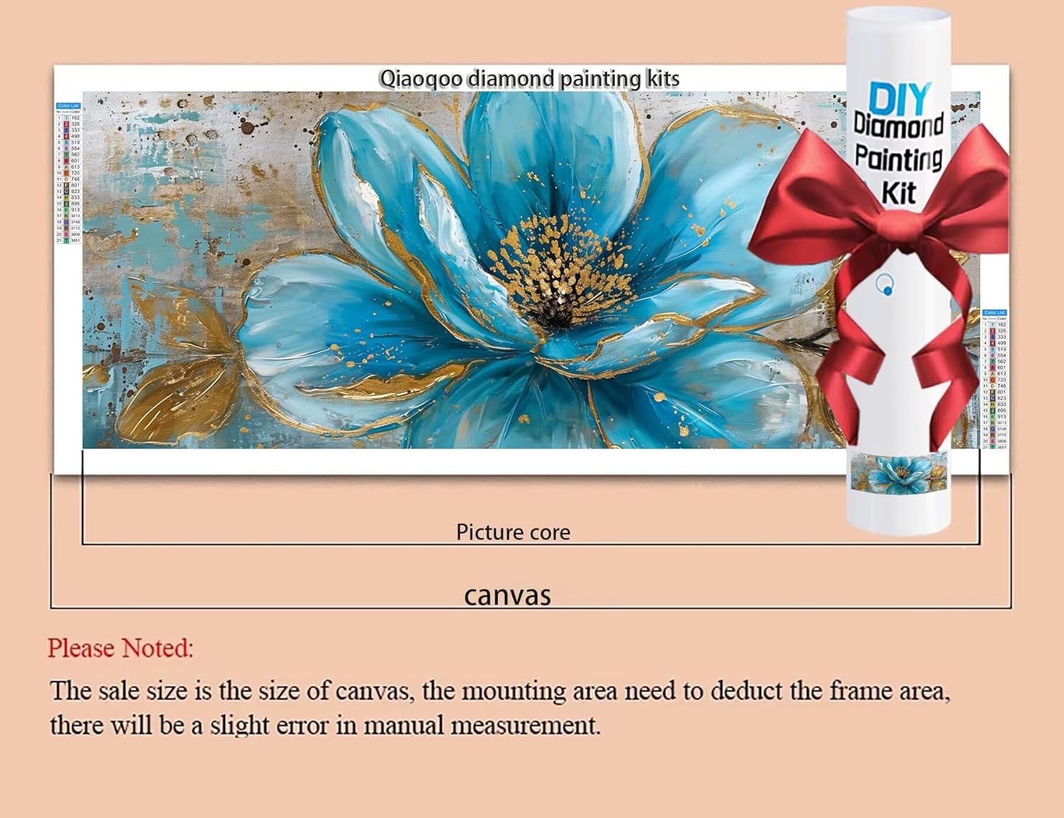 ダイヤモンドアート 花 ダイヤモンドアート キット 青 ダイヤモンド アート 150x60cm 四角 ビーズアート 全面貼り付けタイ