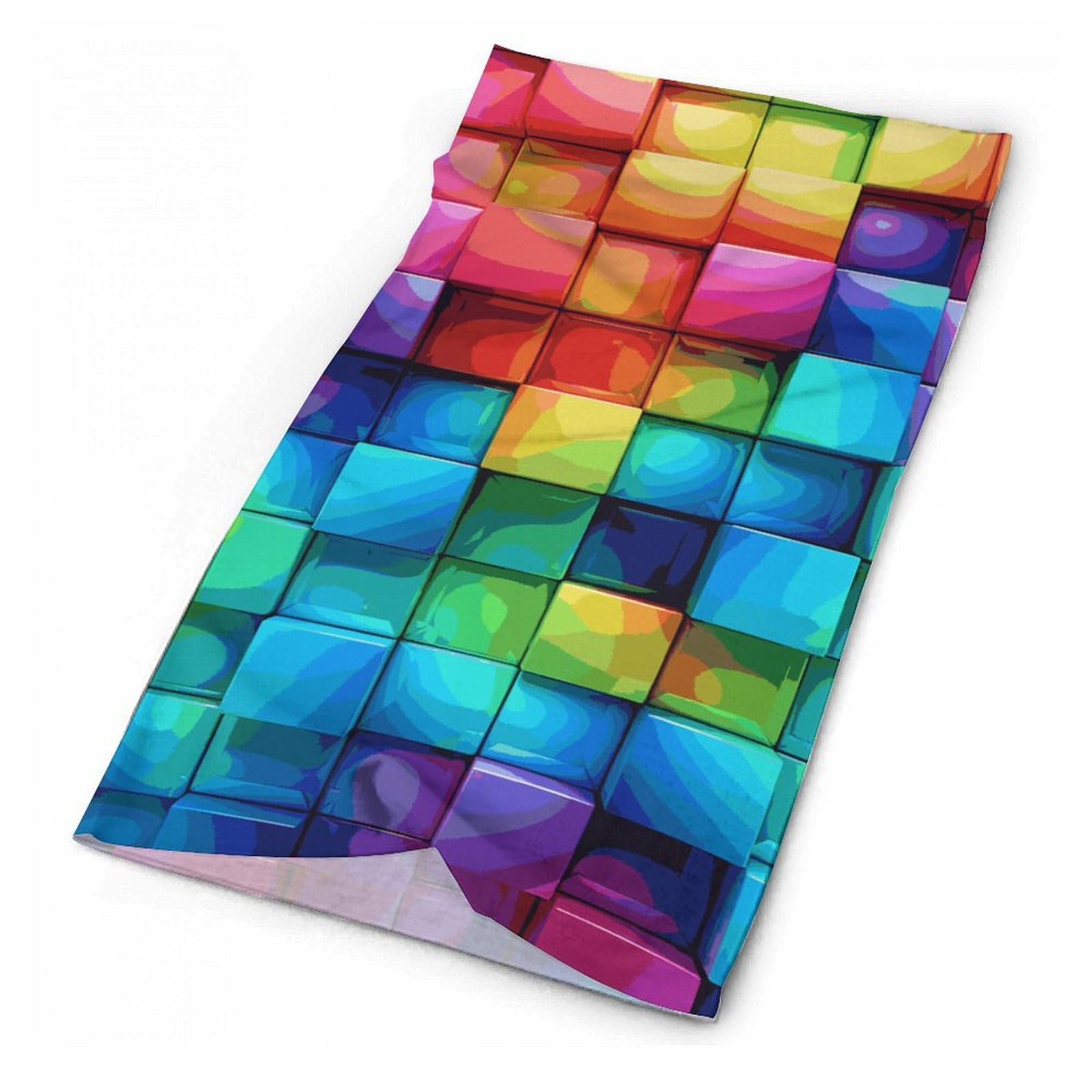 FZQVSGW Balaclava Neck Gaiter Rainbow Color Plaid-png Neck Face Mask Windproof Scarf Face Cover for Men Women