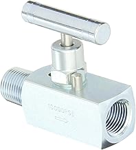 PIC Gauge NV-CS-1/2-HS-180-MXF Carbon Steel Straight Needle Valve with Hydraulic Service Seat, 1/2