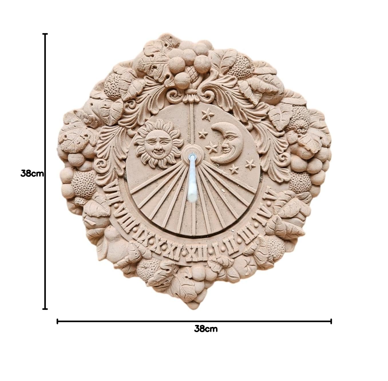 Teramico Cuadros de pared italianos y relojes de sol de Italia - absolutamente resistentes a las heladas y detallados - ideales para embellecer el jardín y la terraza