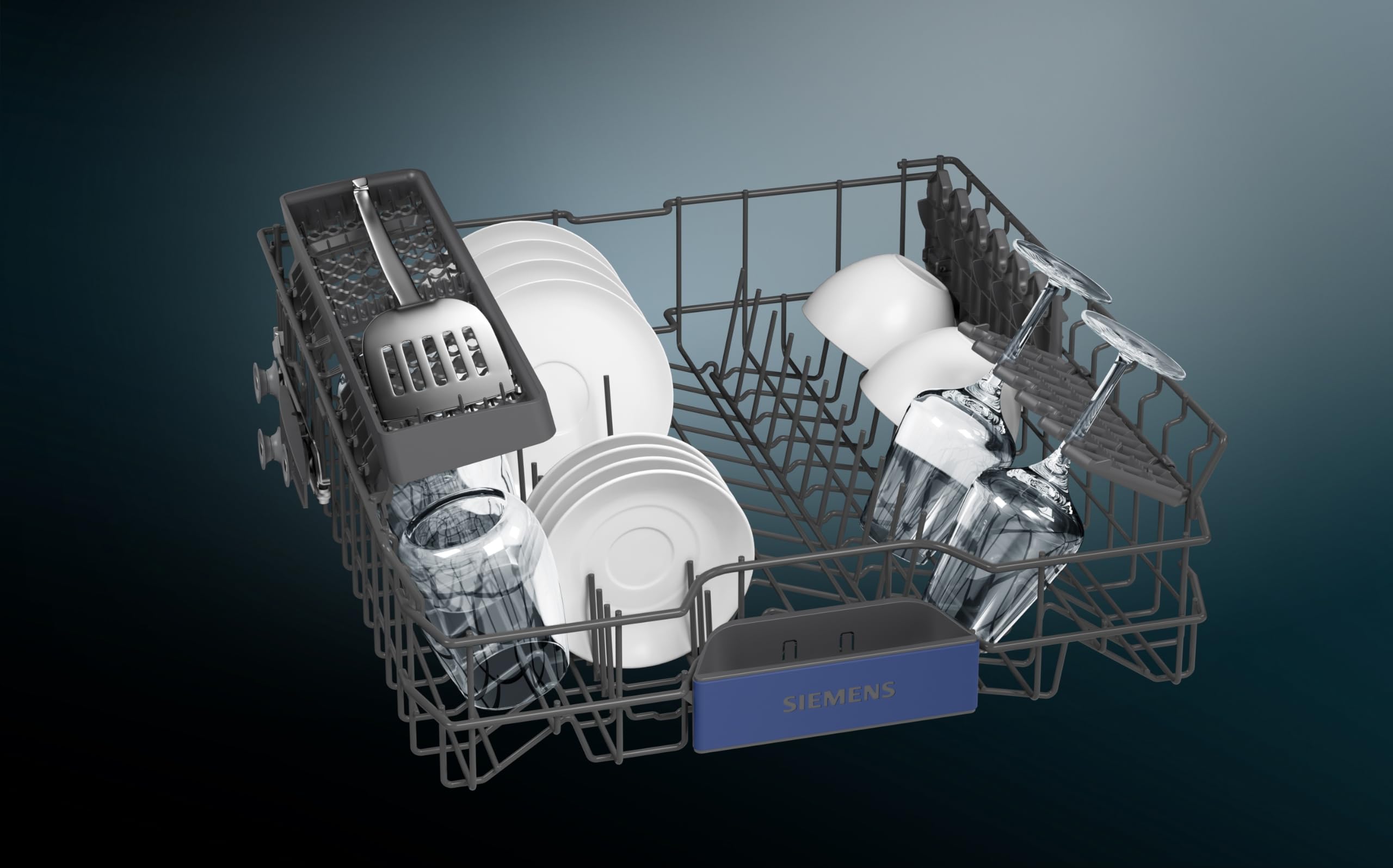 Siemens SN63HX03TE iQ300, lavavajillas totalmente integrado, 60 cm, cesta para cubiertos, smartStart, asistente de programa, cesta superior regulable en altura, rendimiento higiénico confirmado