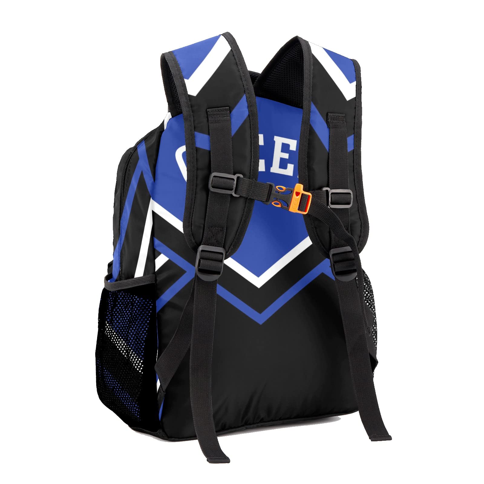 Personalized Cheer Blue Cheerleader Custom Backpack Waterproof Multifunctional Daypack with Name Gift 12.2(L) x5.9(W) x16.5(H) inch