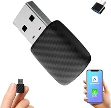 CarPlay Mini Wireless Adapter, Silver Grey - Compact Wireless Car Adapter for Android Auto, Quick Auto Connect, Upgrade CarPlay Wired to Wireless 2026 (A28)