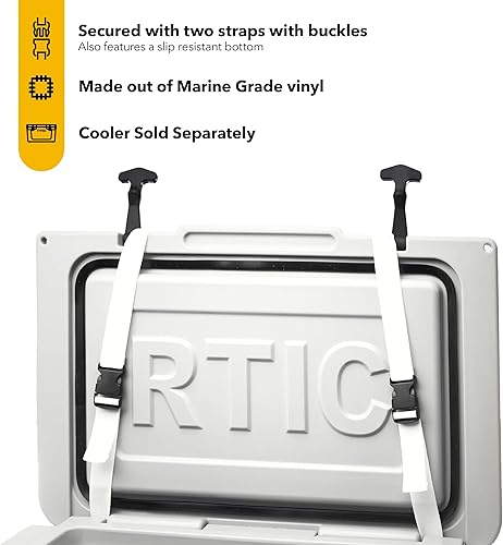 Miniatura 2 de RTIC Cooler Seat Cushion Compatible Hard Coolers, Great for Family Travels, Boating Or Hunting, Easy Clean Vinyl, Buckle Fastening and Anti Slip