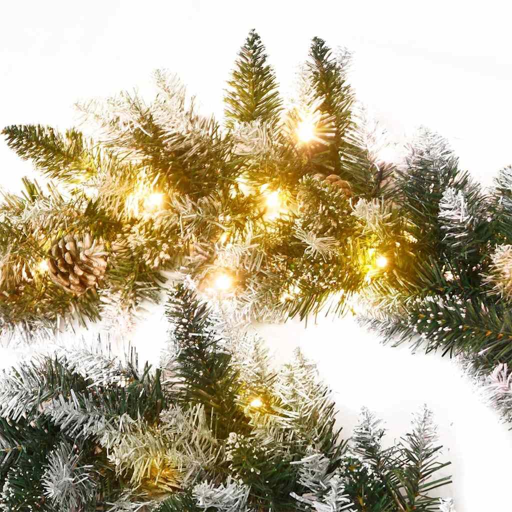 Guirnalda de Navidad con luces LED verde 5,2 m PVC resistente a la intemperie con 75 LED y 8 efectos de luz para ventana, jardín, balcón, terraza, interior, exterior, electricidad, decoración