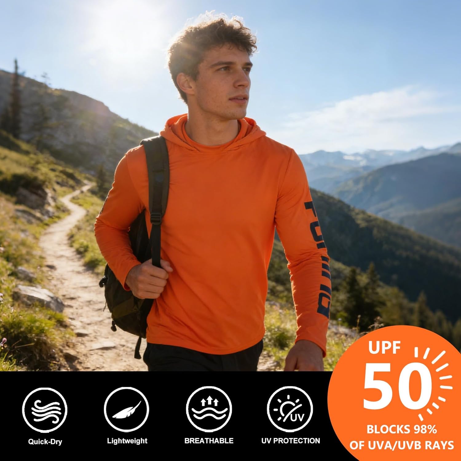 3 Pack UPF 50+ High Visibility Long Sleeve for Men Quick Dry Construction Reflective Hi Vis Cool Sun Protection Shirts