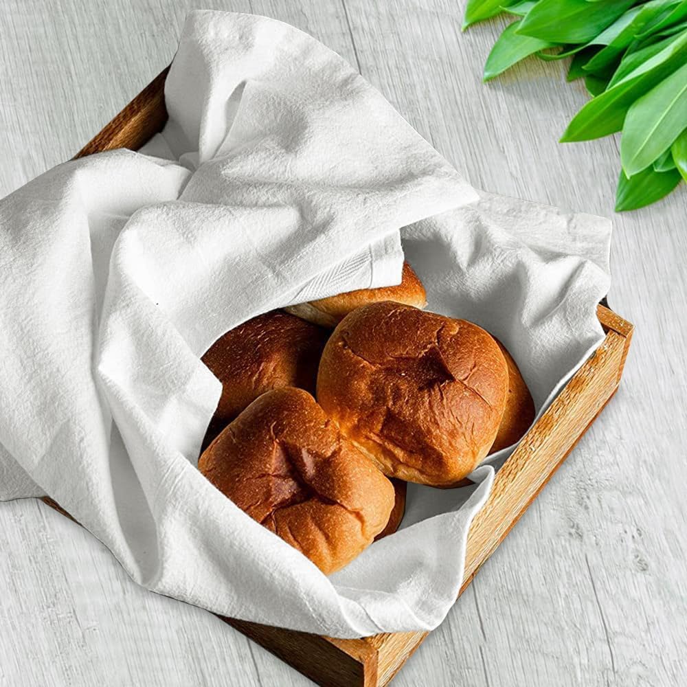 Flour Sack Towels Pack of 15-28x28 Inches - 100% Cotton, Highly Absorbent Dish Towels for Drying Dishes, Durable Tea Towels for Kitchen, Multipurpose Kitchen Towels - Image 6