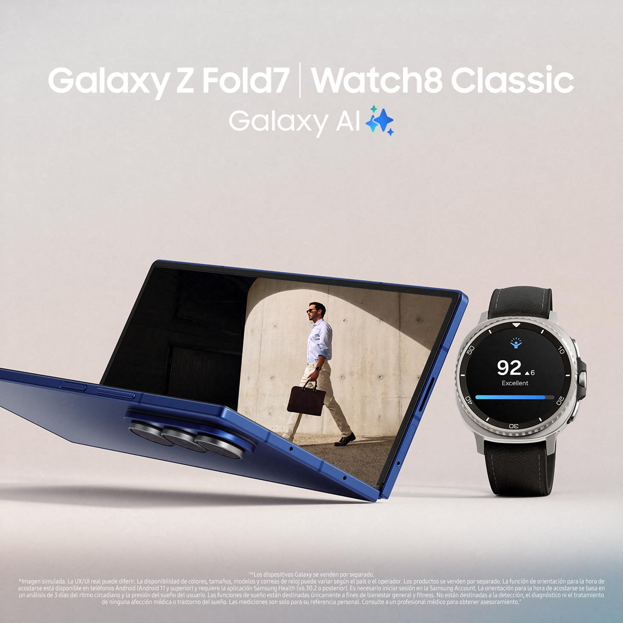 Samsung Galaxy Z Fold7 512GB - Galaxy AI, Ligero y Plegable, Pantalla Grande, Cámara 200MP, Memoria 12GB, Gris Plata, Garantía del Fabricante 3 Años + 1 año Extra (Versión Española)