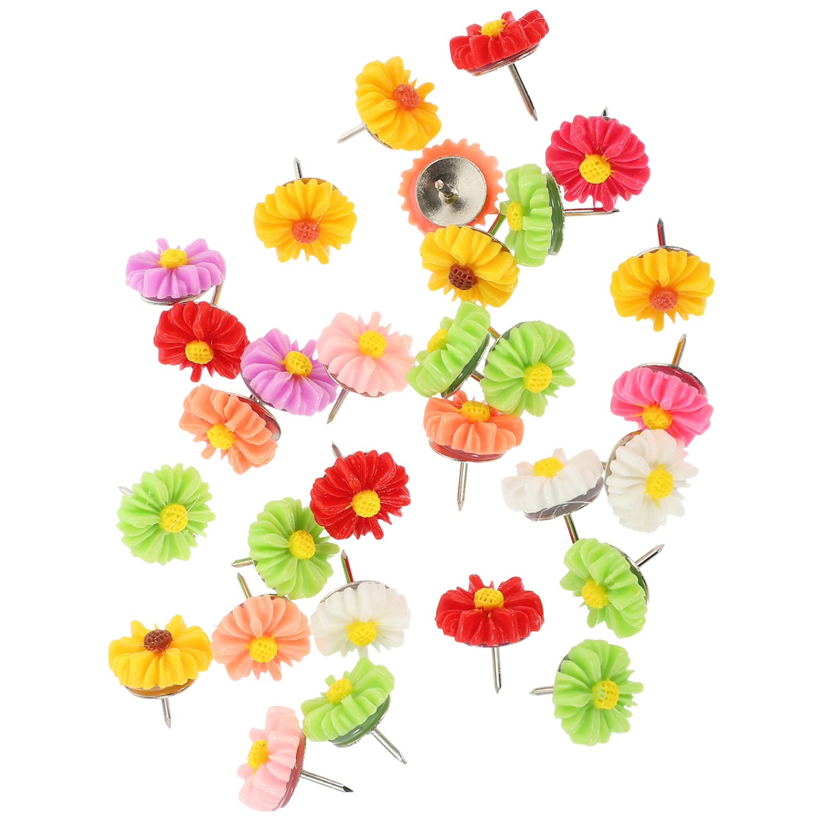 NUOBESTY 180stücke Bunte Daisy-pinnnadeln Aus Kreative Daumenstecker Für Korktafeln Vielseitige Push- Für Kunst Und Bastelprojekte Für Reisefotos Und Kartenmarkierungen