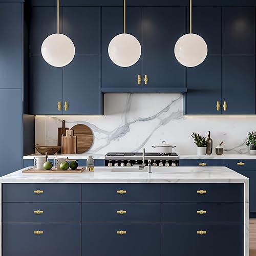 Miniatura 77 de 5 Pack Matte Black Cabinet Knobs - Kitchen Cabinet Knobs Black Cabinet Pulls for Kitchen Cabinet Drawer Stainless Steel Dresser Knobs for Cabinet