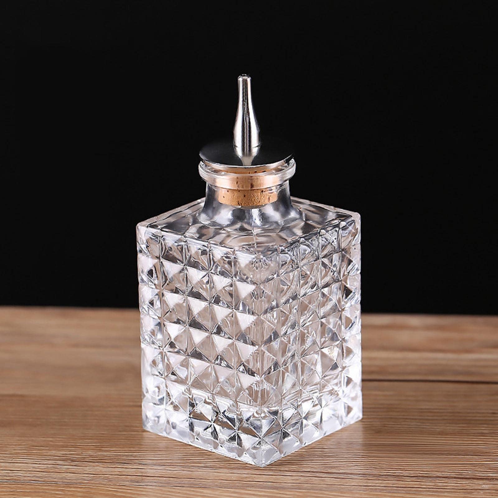 2 Pezzi di Vetro Amaro Bottle Dasher Bottle Decanter per Bar a hogar