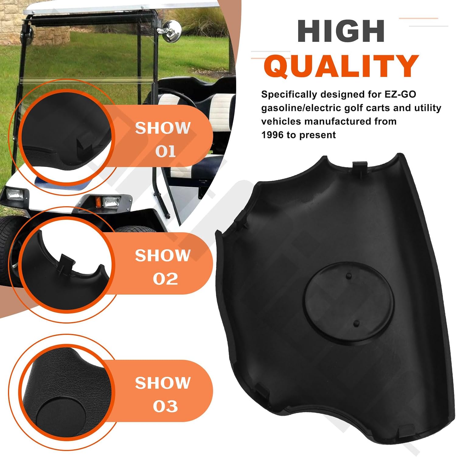 71147G01 Steering Wheel Cover Compatible with EZ-GO Gas and Electric Golf Cars Utility Vehicles