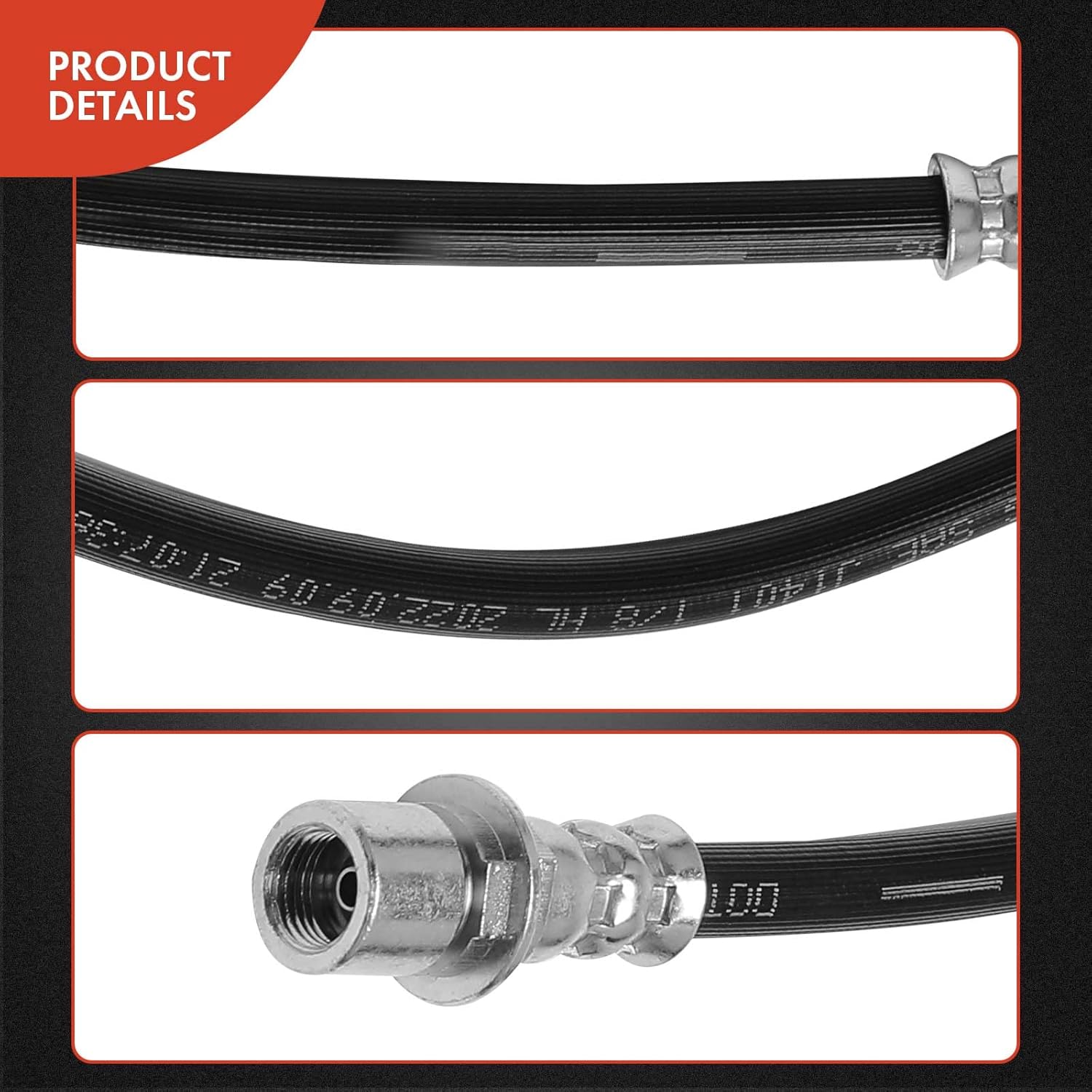 A-Premium Rear Driver Outer Brake Hydraulic Hose Compatible with Select Cadillac Models - CTS 2003-2007, SRX 2004-2009, STS 2005-2011 - Replace# 15933091
