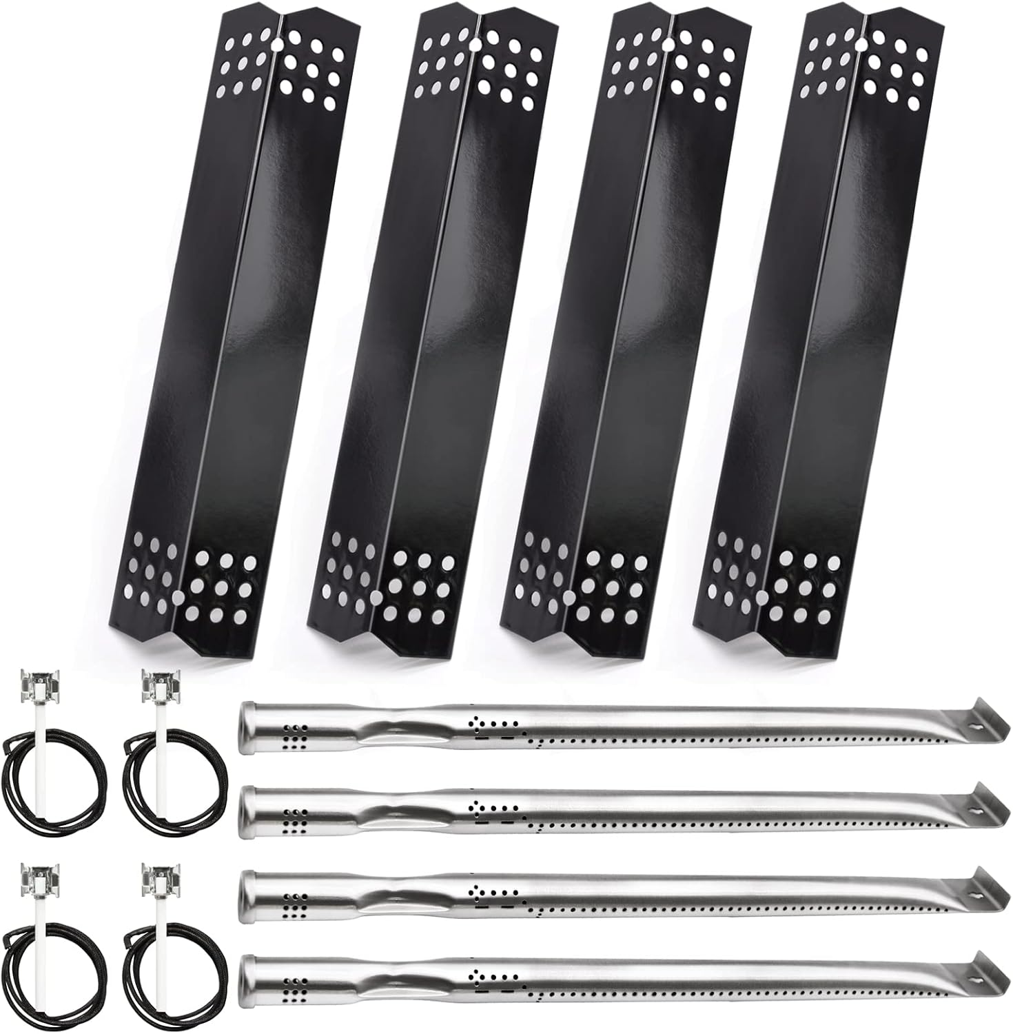 Adviace Replacement Parts for Nexgrill 720-0925P 720-0925 720-0882A 720-0896 720-0896B 720-0896E, 4 Pack Burner Tubes, Ignitors, Flame Tamers Replacement for Nexgrill 720-0925P 4 Burner Gas Grill