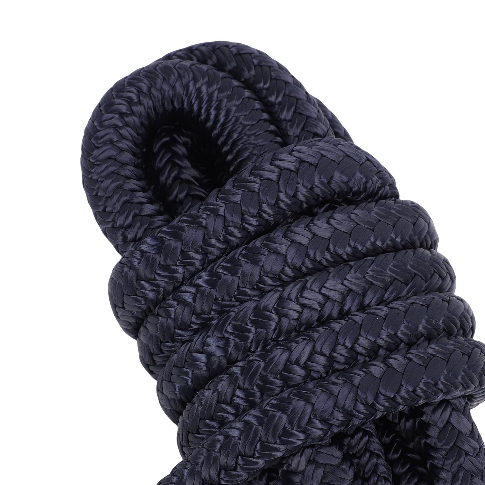2 pezzi 0,37 x 15 piedi cime per ormeggio per barche, linea di ormeggio in nylon intrecciato doppio grado marino, antiurto, a prova di abrasione, ad alte prestazioni, corda per (Blu)