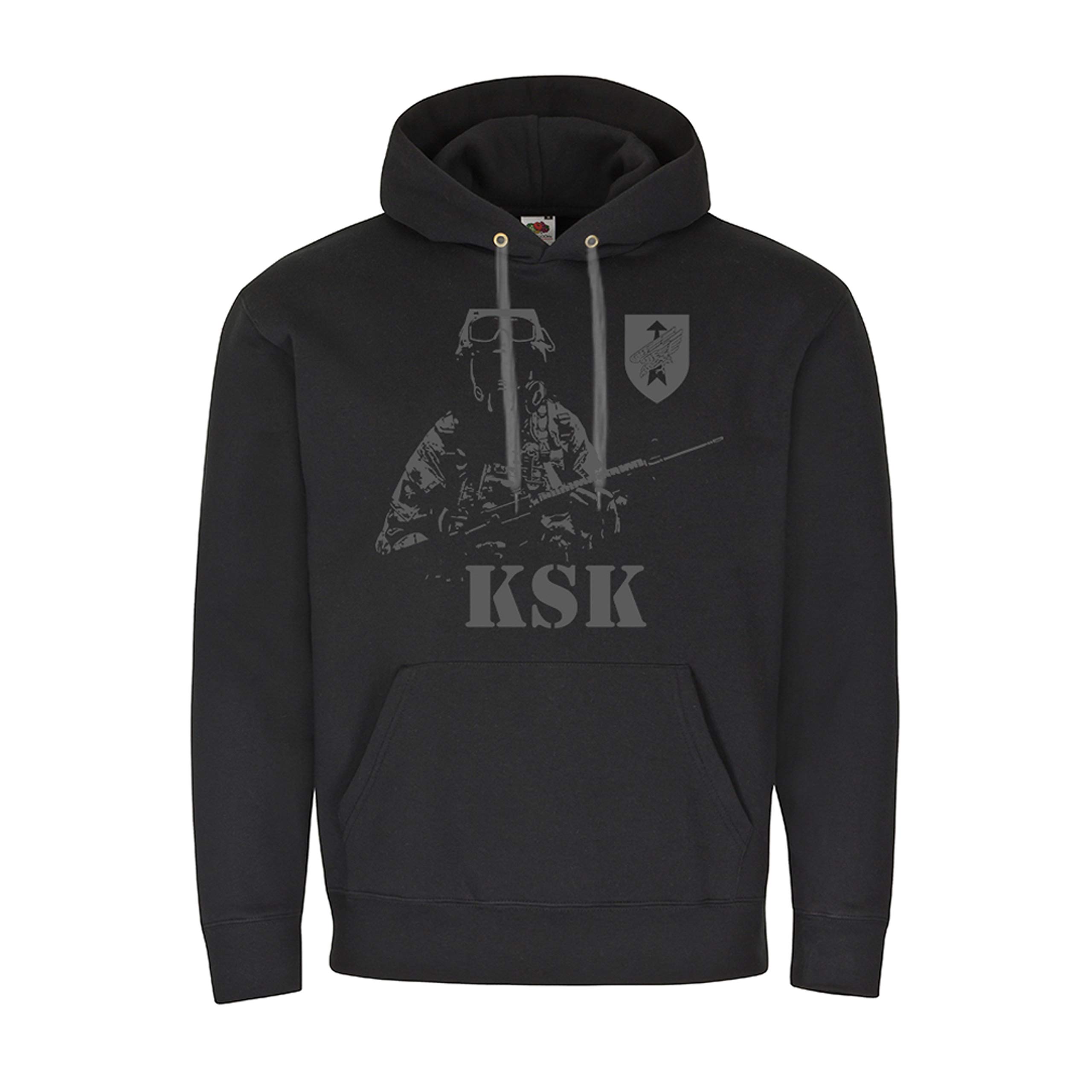 Pull à capuche KSK militaire noir Copytec ultra résistant en taille Small - 3