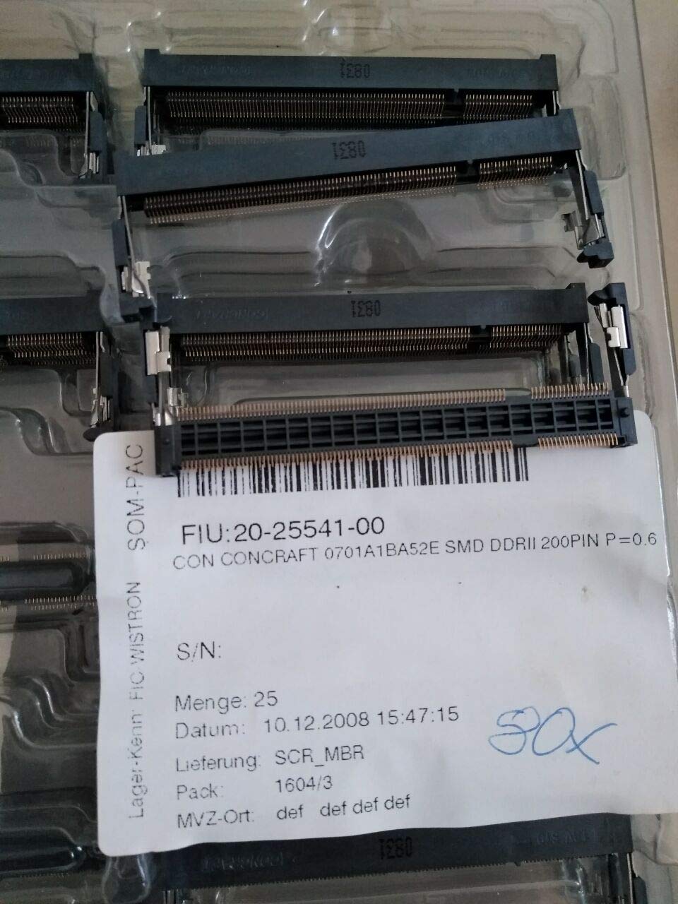 Davitu Electrical Equipments Supplies - 5PCS 0701A1BA52E SMD DDRIII 200PIN memory card slot connector