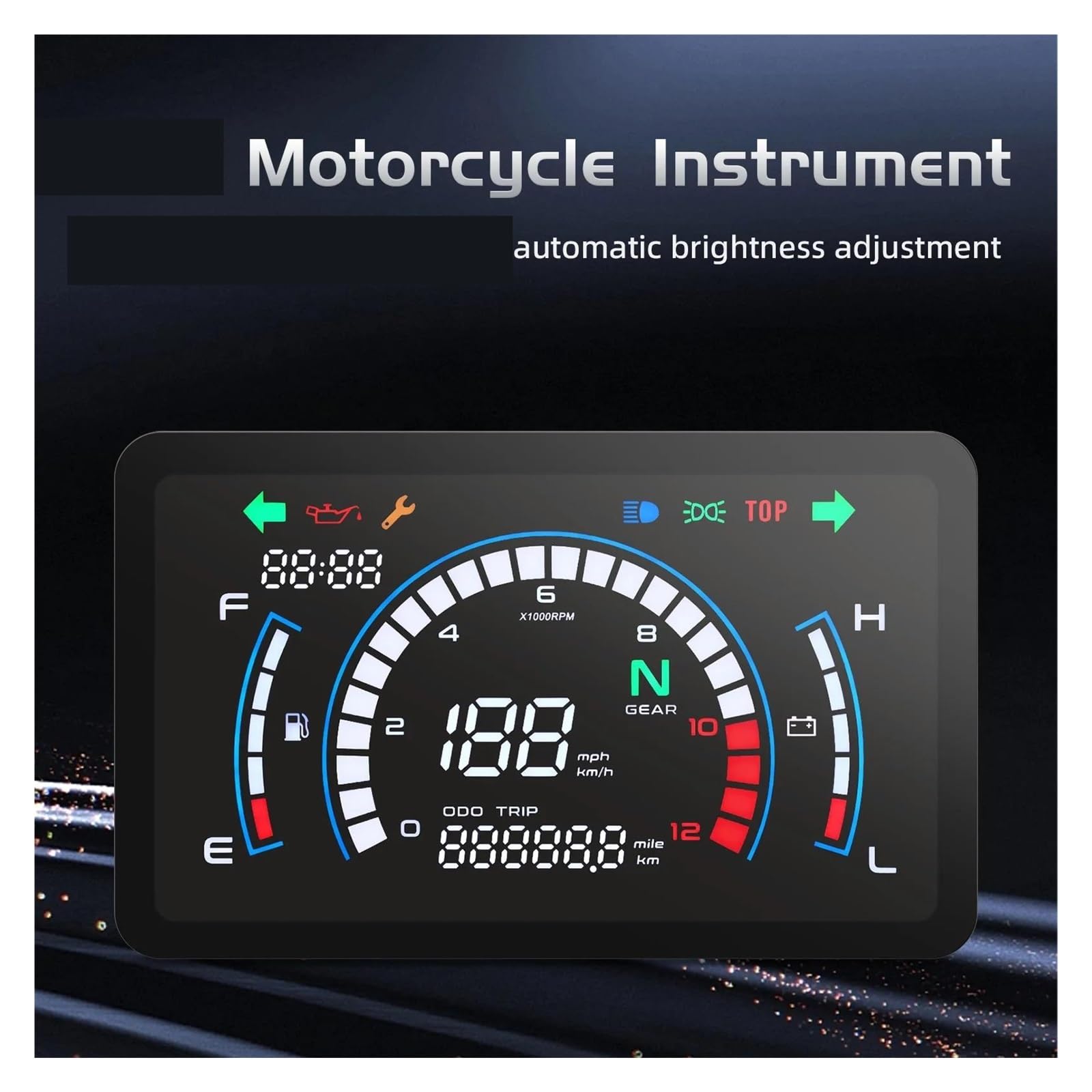 Motocicleta Gear Indicador Display Para EX5 Motocicleta Velocímetro Digital Medidor Tacómetro Tablero Indicador de Marcha Pantalla