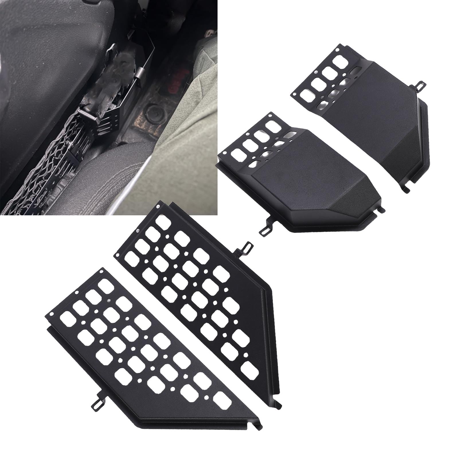 Scatola Portaoggetti in Metallo per Porta Anteriore, Ricambio per JL JLU 4XE 2018 2024, Robusto Organizer con Inserti Laterali per Porta con Metallo di Alta qualità, Massimizza