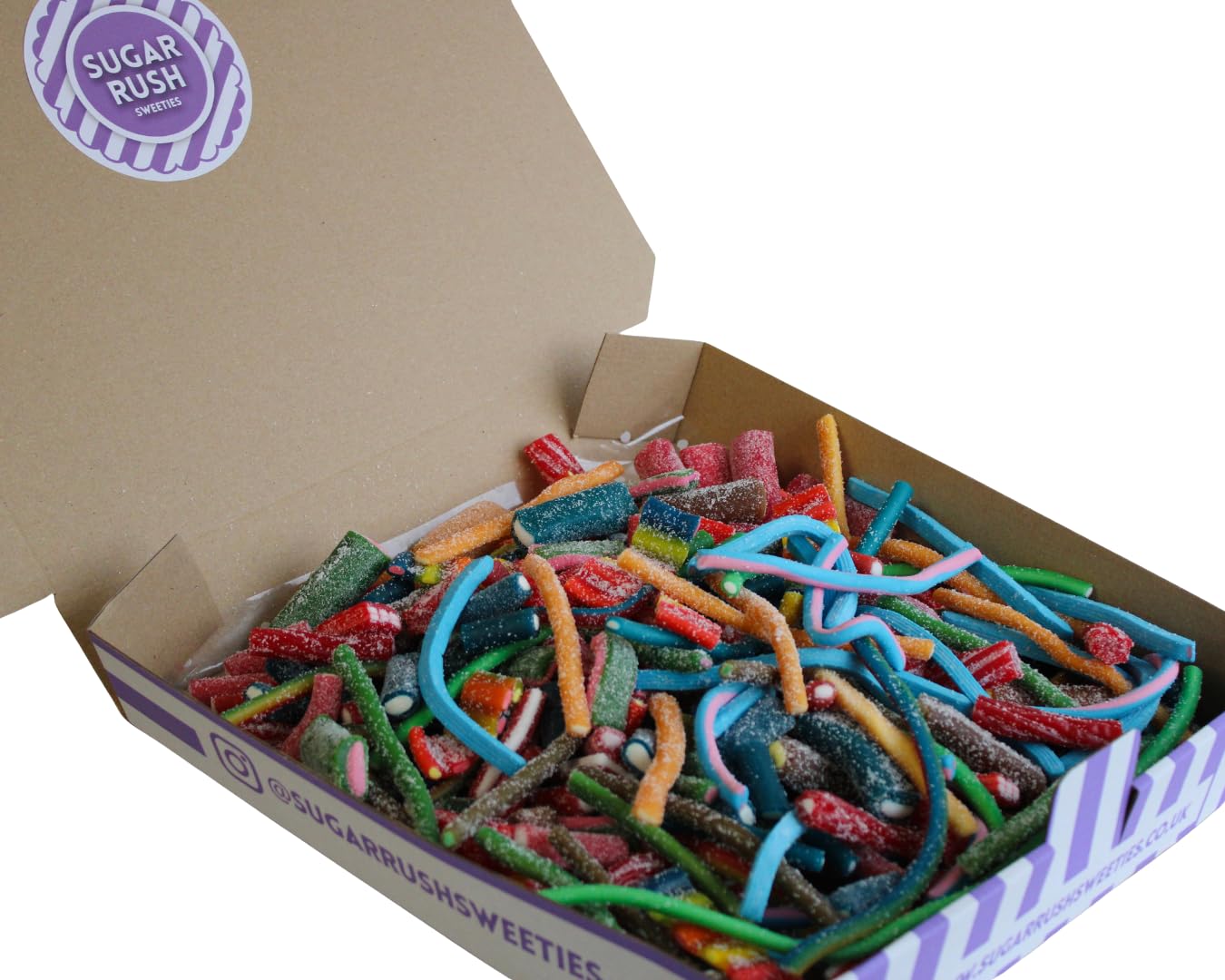 Mega Pencil Sweet Mix 700g-2kg | Viral Pick n Mix Candy, Huge Variety, Party, Wedding, Pizza Box, Liquorice, Sugar Rush Sweeties (2kg Box)