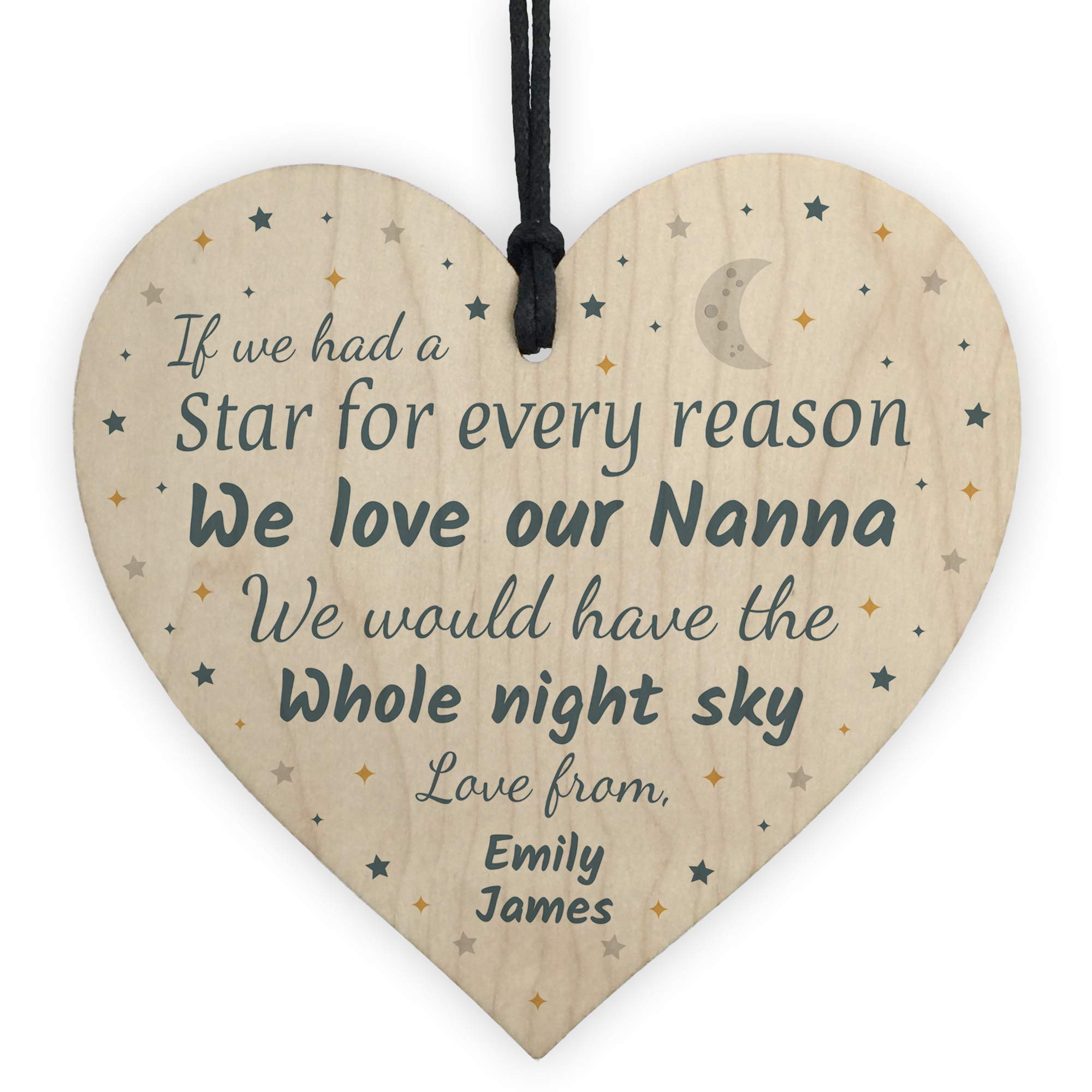 RED OCEAN Personalised Gifts For Nanna Birthday From Grandchildren Love Sign Keepsake