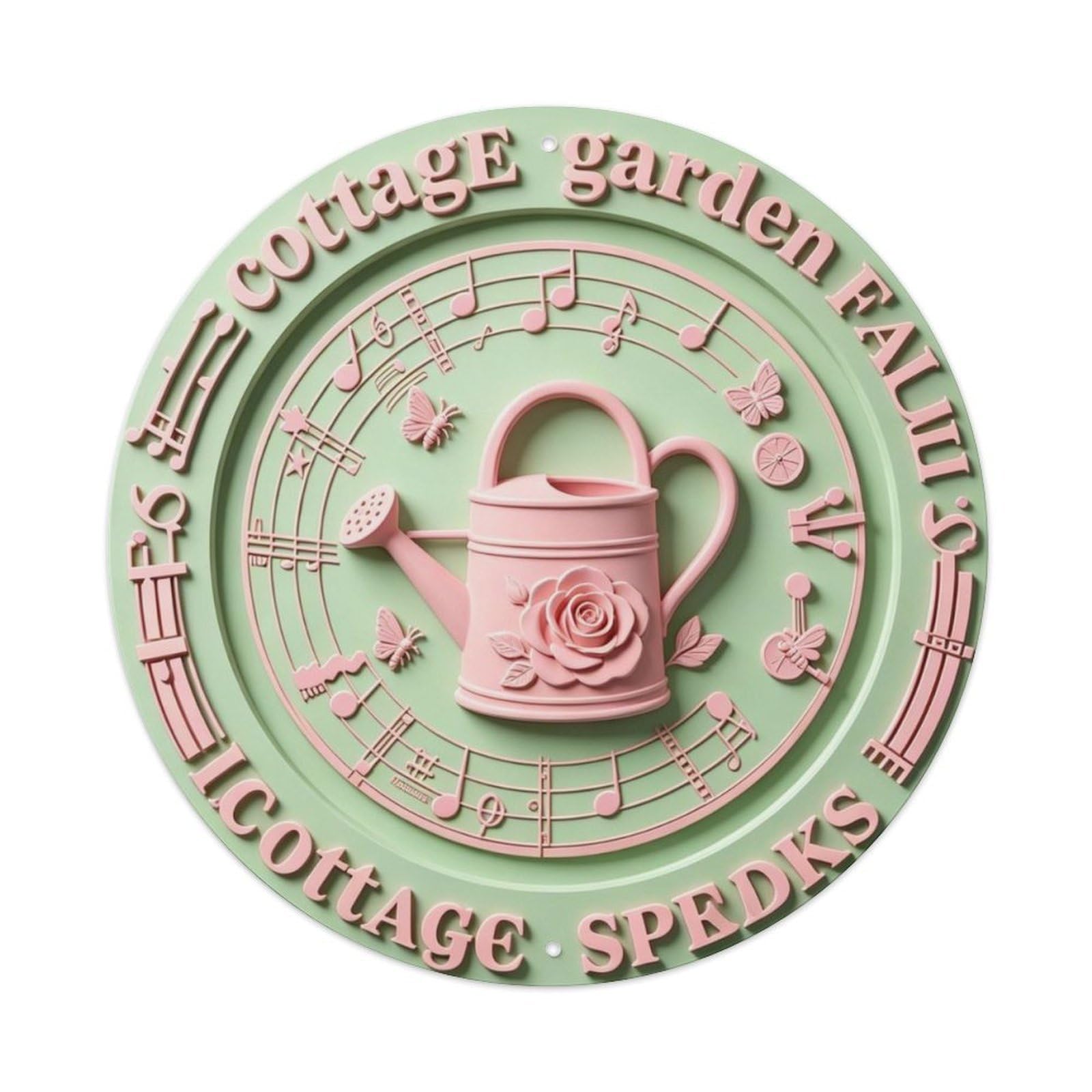 Cottage Garden Metal Tin Sign Plaque