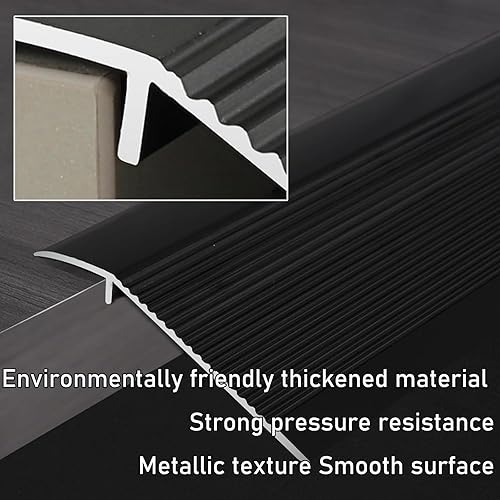 Miniatura 4 de Tira de transición de piso de aluminio, tira de transición de piso de madera a azulejo, umbral reductor, tira de transición de piso para espacio de