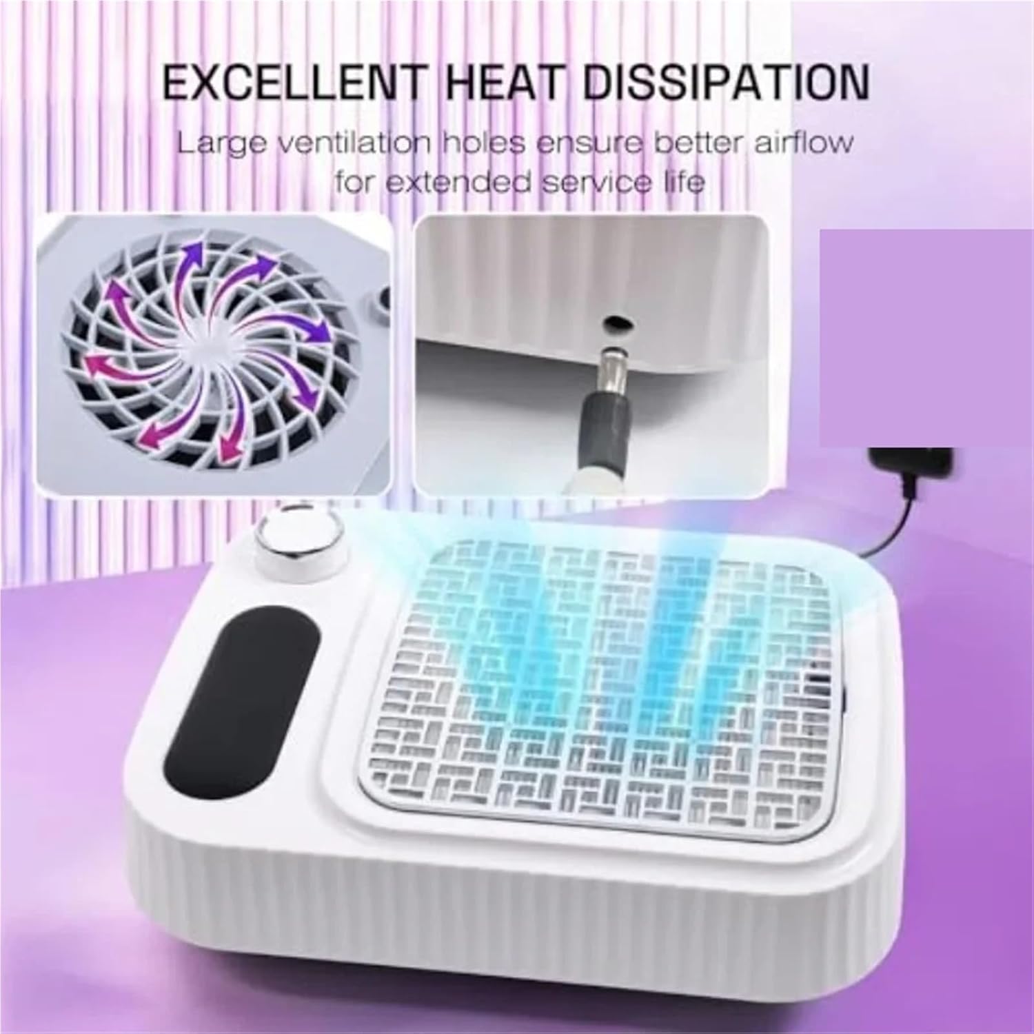 Dust Collector, 80W Nail Dust Collector Professional Tech with Filters Powerful Vacuum Fan Vent Collec,Low Noise