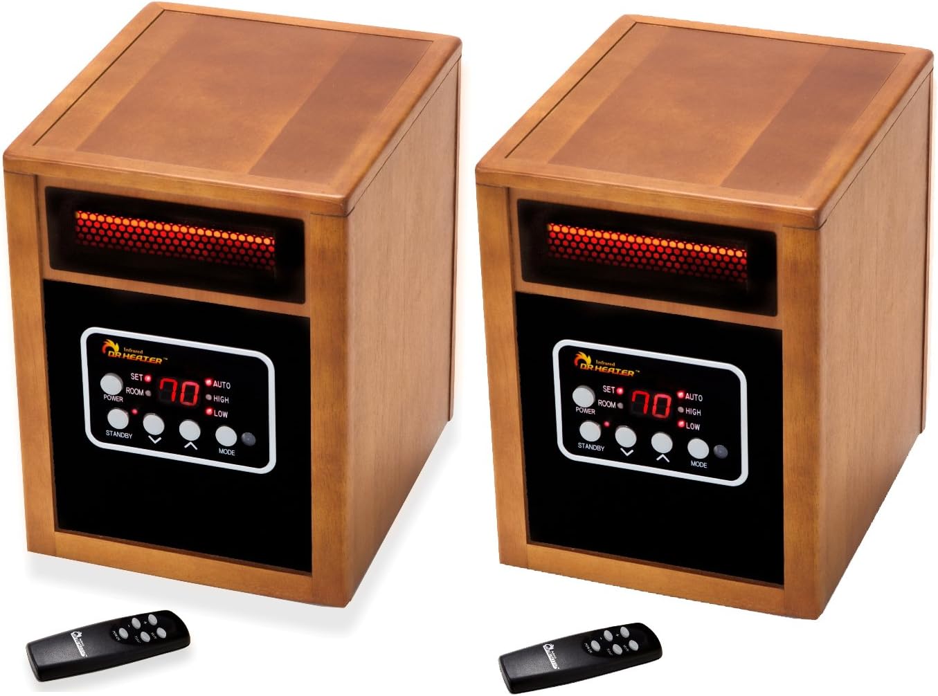 Dr. Infrared Heater Portable Space Heater, 2 Pack, 1500-Watt