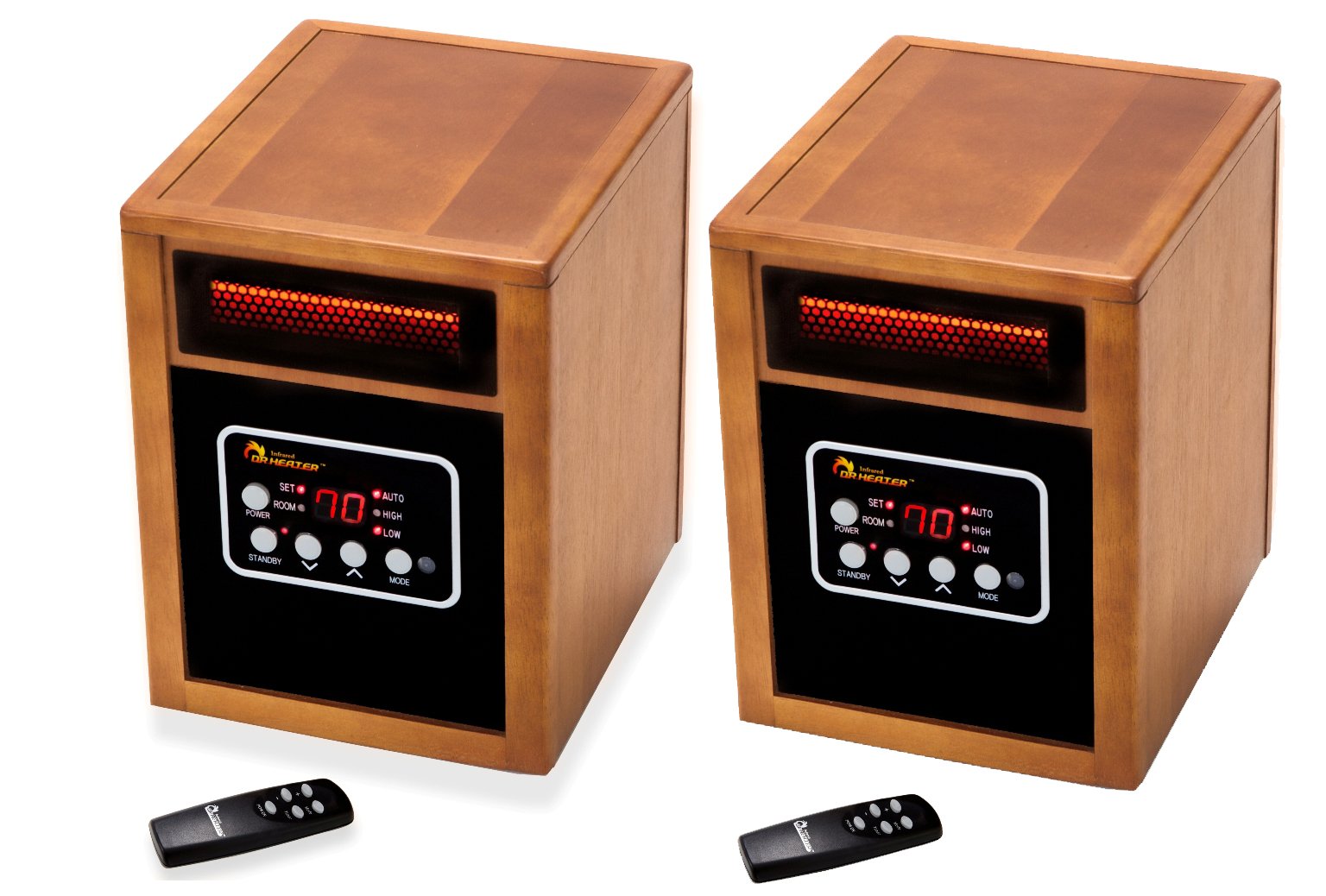 Dr. Infrared Heater Portable Space Heater, 2 Pack, 1500-Watt