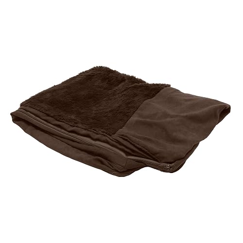 Furhaven Funda de Repuesto para Cama de Perro, Estilo sofá, de Felpa y Gamuza, Lavable a máquina