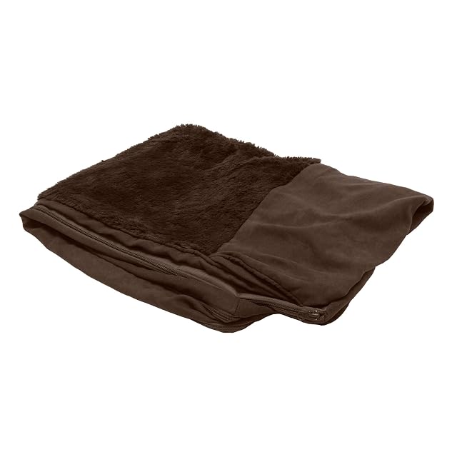Furhaven Funda de Repuesto para Cama de Perro, Estilo sofá, de Felpa y Gamuza, Lavable a máquina