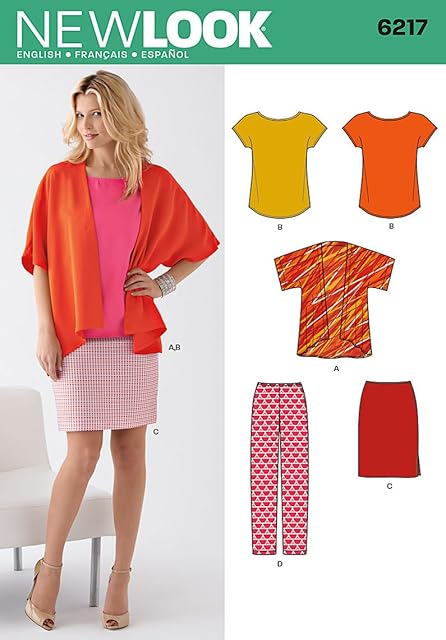 Simplicity New Look Sewing Pattern 6217: Misses' Separates, Size A (10-12-14-16-18-20-22), paper, White